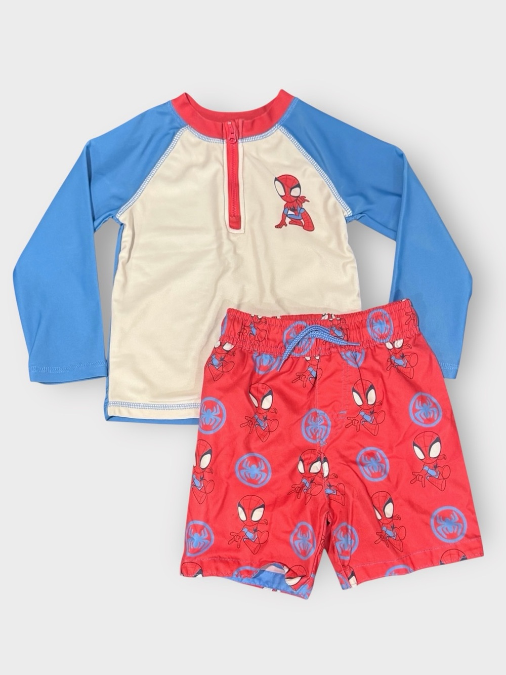 Spidey & His Amazing Friends Rash Guard Swim Set 3T Marvel Spiderman Boys Outfit